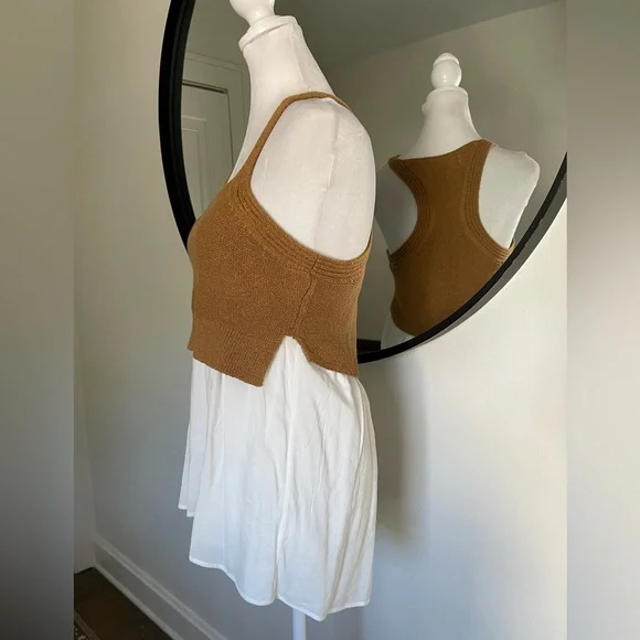 NWOT ANTHROPOLOGIE Sweater Tank. Size XS in neutral motif color - Picture 5 of 9